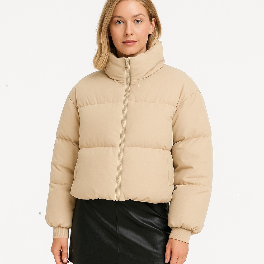Orolay Puff-O Classics Short Oversized Down Coat Frosted Almond Ladies Large